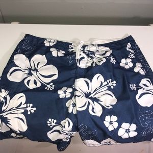 Mens Old Navy Board Shorts Hawaiian Print XXL